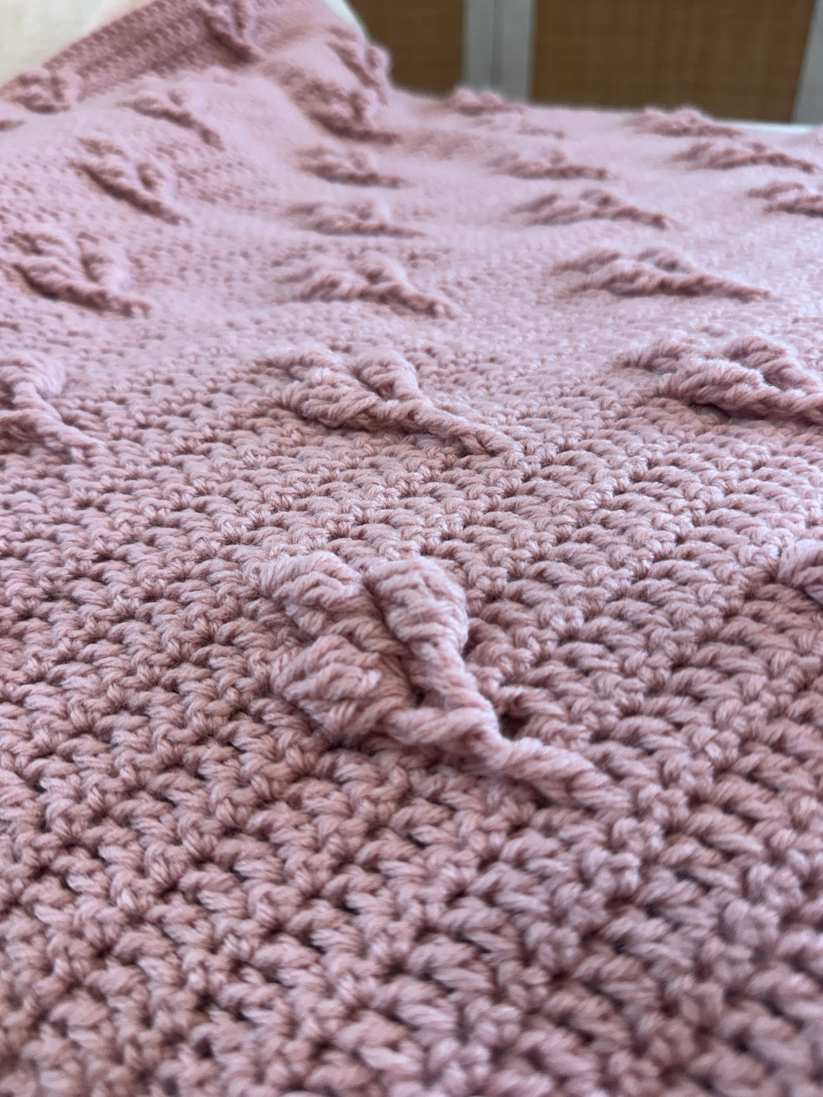 Blush Petal Heirloom Crochet Blanket