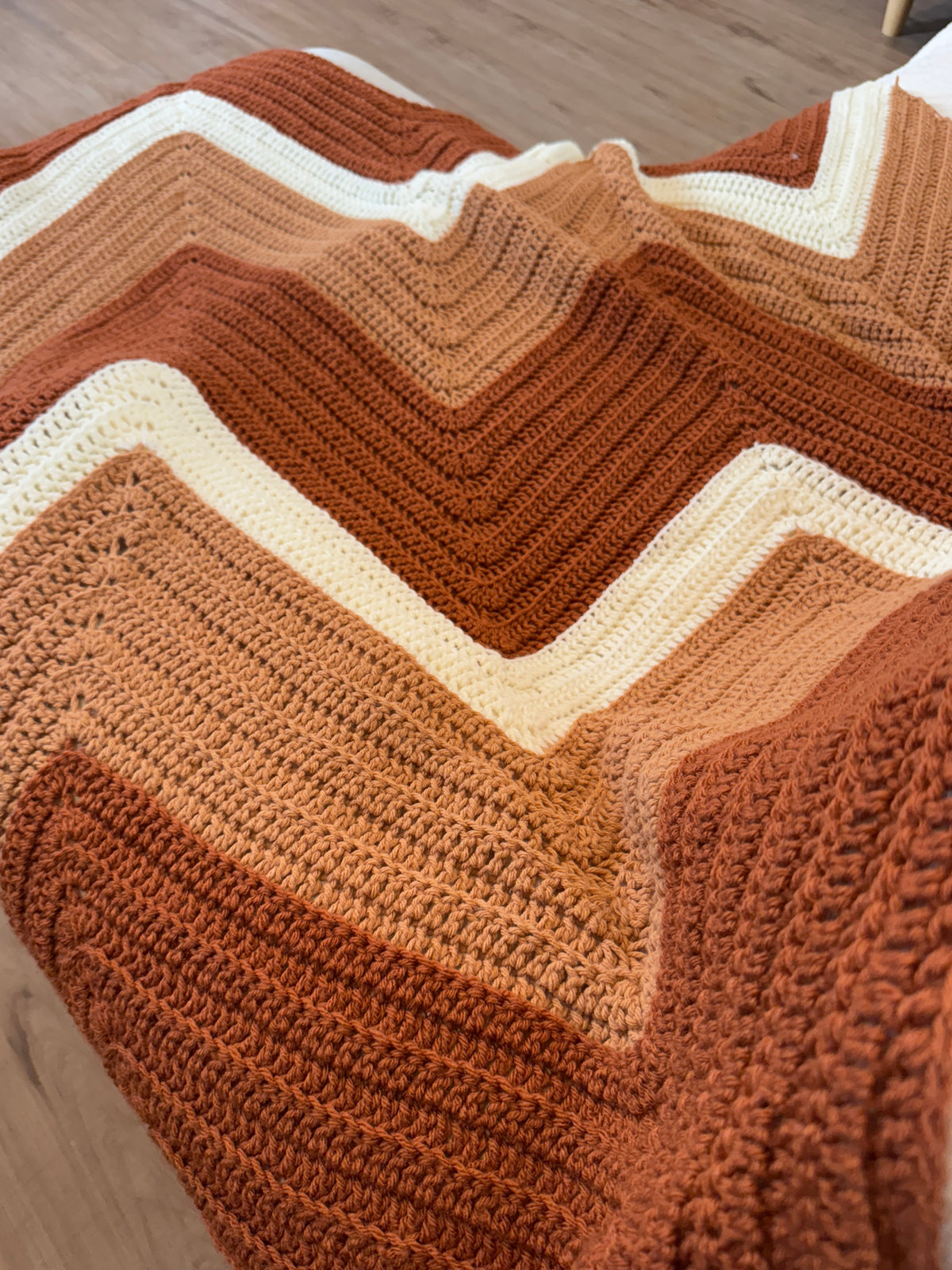 Desert Wave Navajo-Inspired Crochet Throw