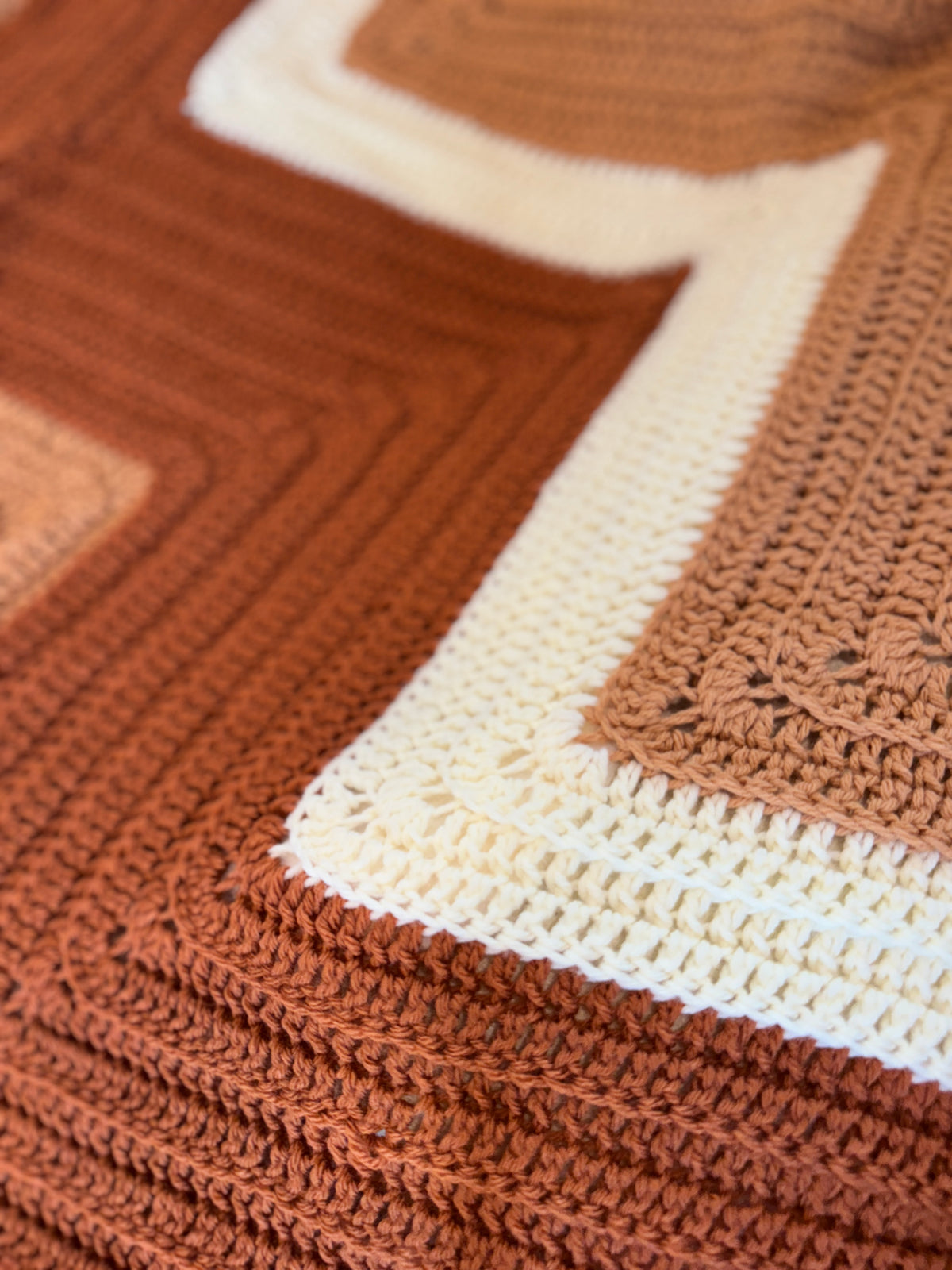 Desert Wave Navajo-Inspired Crochet Throw