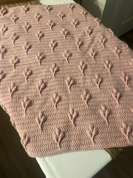 Blush Petal Heirloom Crochet Blanket